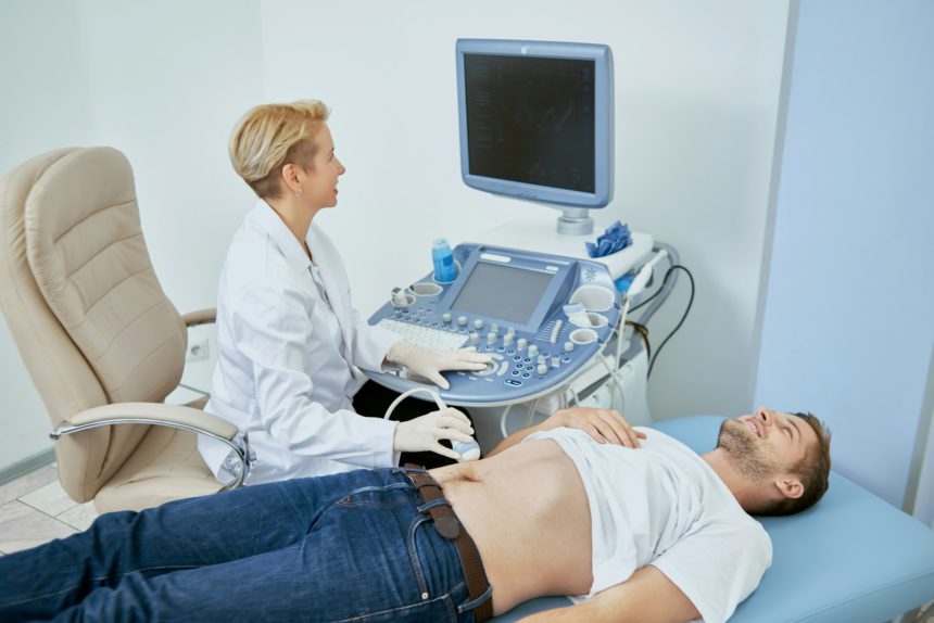 Portrait of doctor making diagnosis for patient